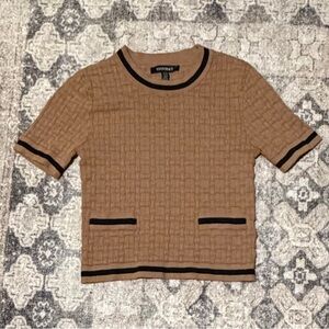 Ellen Tracy Textured Knit Tee